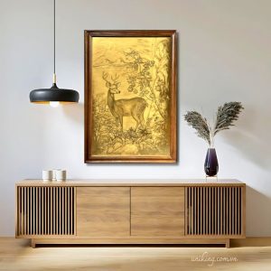 Tranh Hươu tài lộc